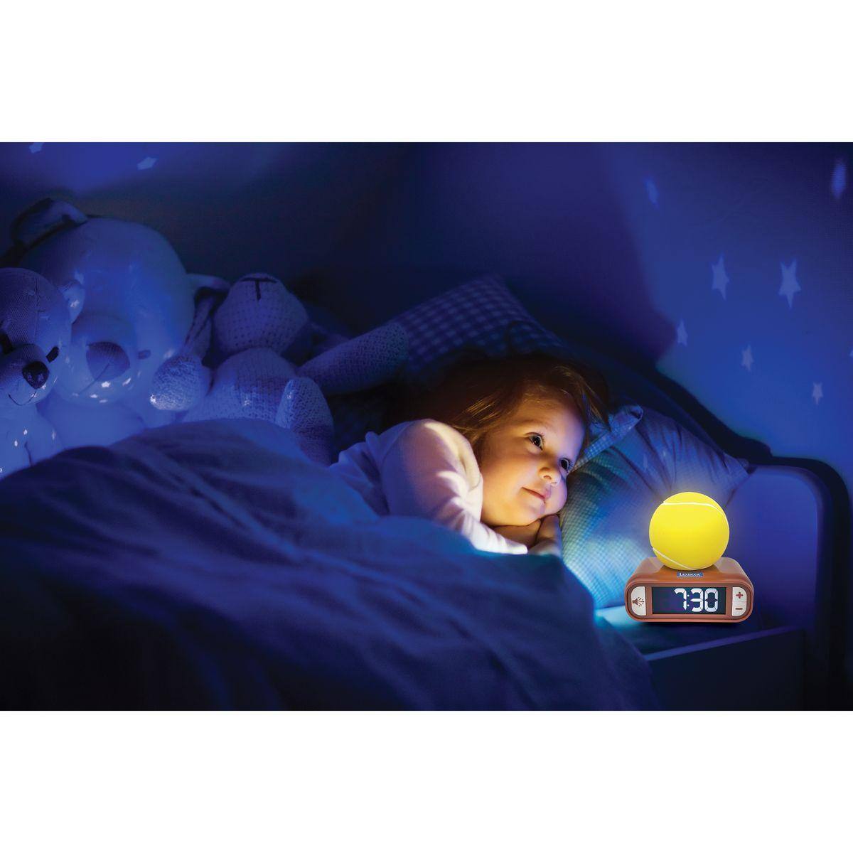 Alt View 6. Lexibook - Tennis Night Light Alarm Clock with Sounds - YELLOW.