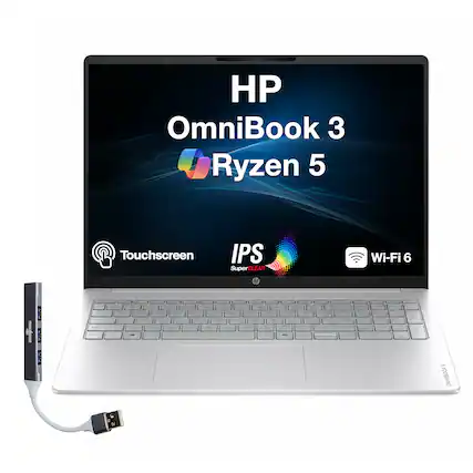 HP OmniBook 3 Ryzen 5 Touchscreen IPS SuperCLEAR Wi-Fi 6