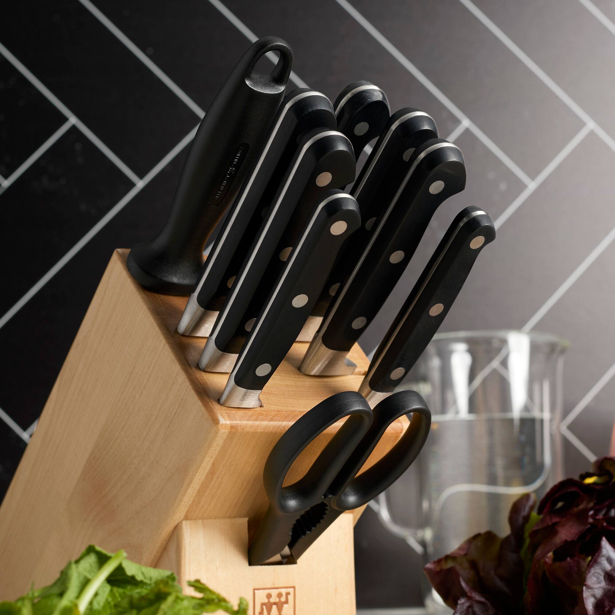 Alt View 3. ZWILLING - ZWILLING Professional "S" 10-pc Knife Block Set - Black.