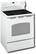 Angle Standard. GE - 30" Freestanding Electric Range - White-on-White.