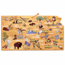 Totally Bamboo - Kansas Cutting Board with Artwork by Fish Kiss