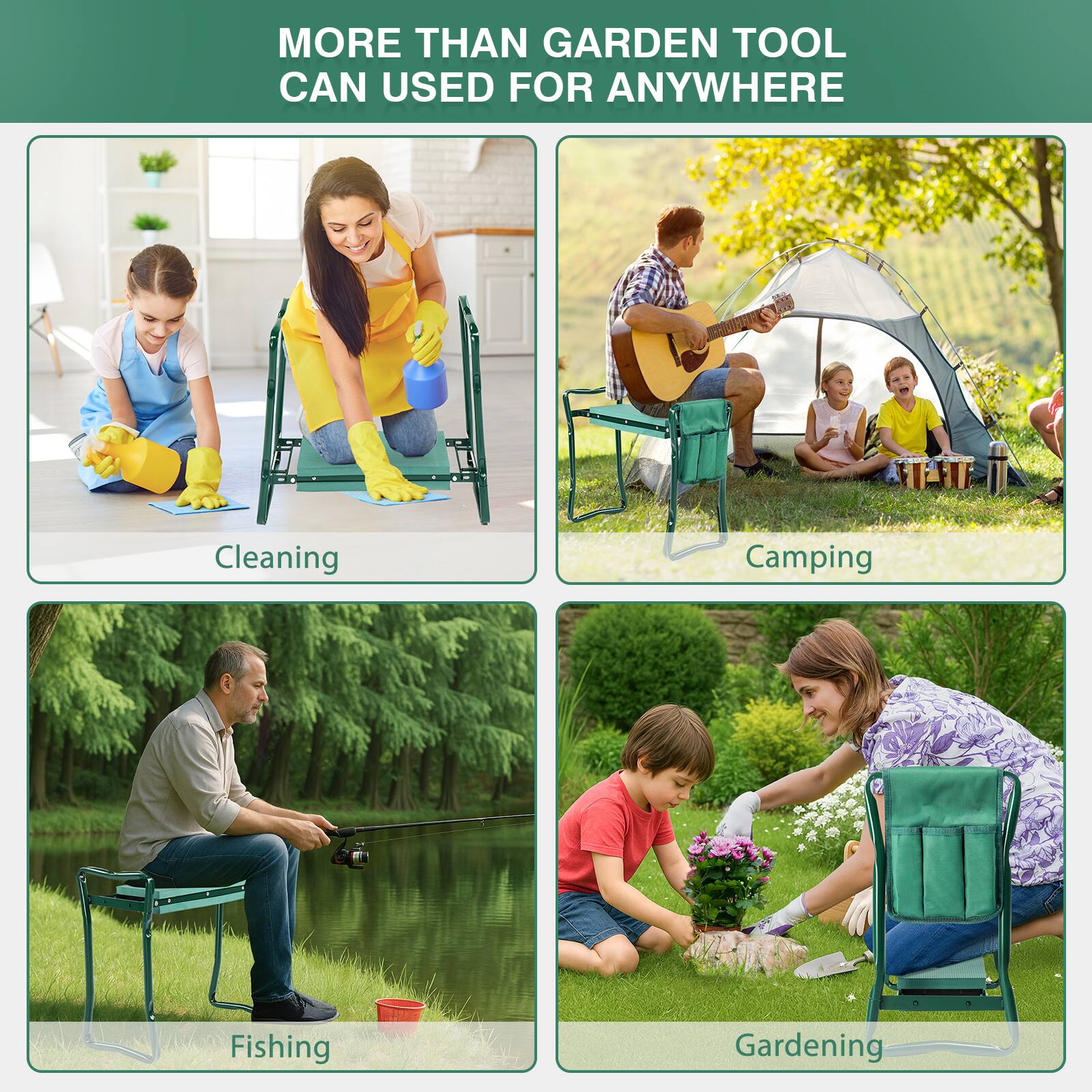 MORE THAN GARDEN TOOL CAN USED FOR ANYWHERE

Cleaning  
Camping  
Fishing  
Gardening