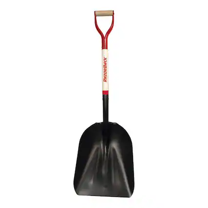 Front. Razor - Razor-Back 44.5 in. Steel Scoop Western Pattern Shovel Wood Handle.