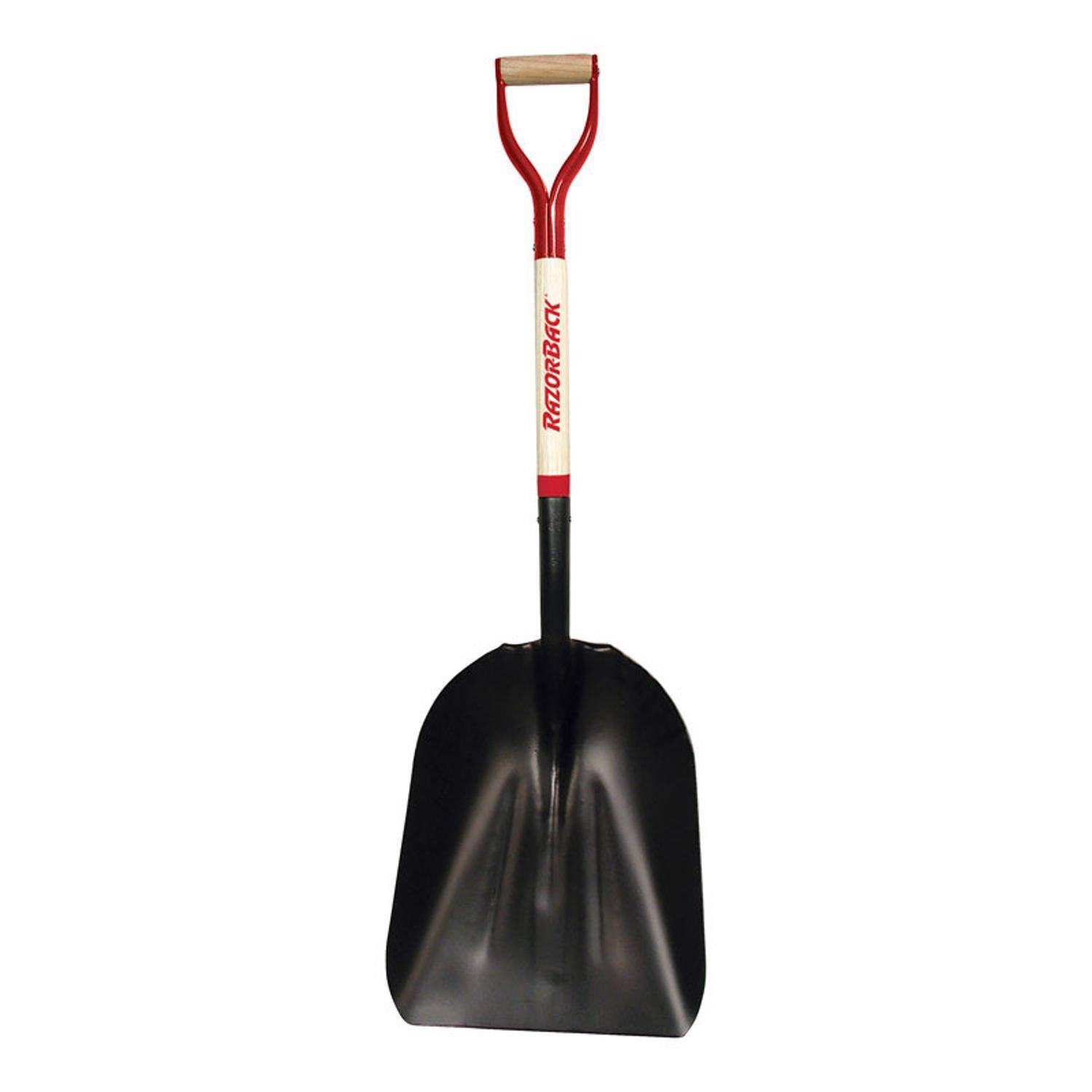 Front. Razor - Razor-Back 44.5 in. Steel Scoop Western Pattern Shovel Wood Handle.