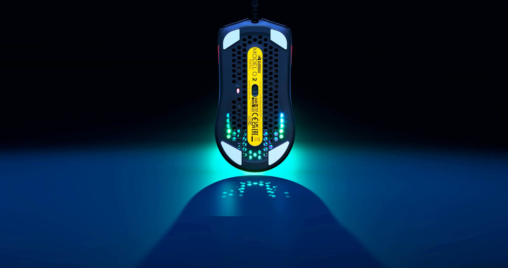 On model S, colorful lights illuminate the steering wheel and dashboard.