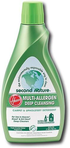 Front Standard. Second Nature - Multi-Allergen Deep-Cleansing Carpet  and Upholstery Detergent.
