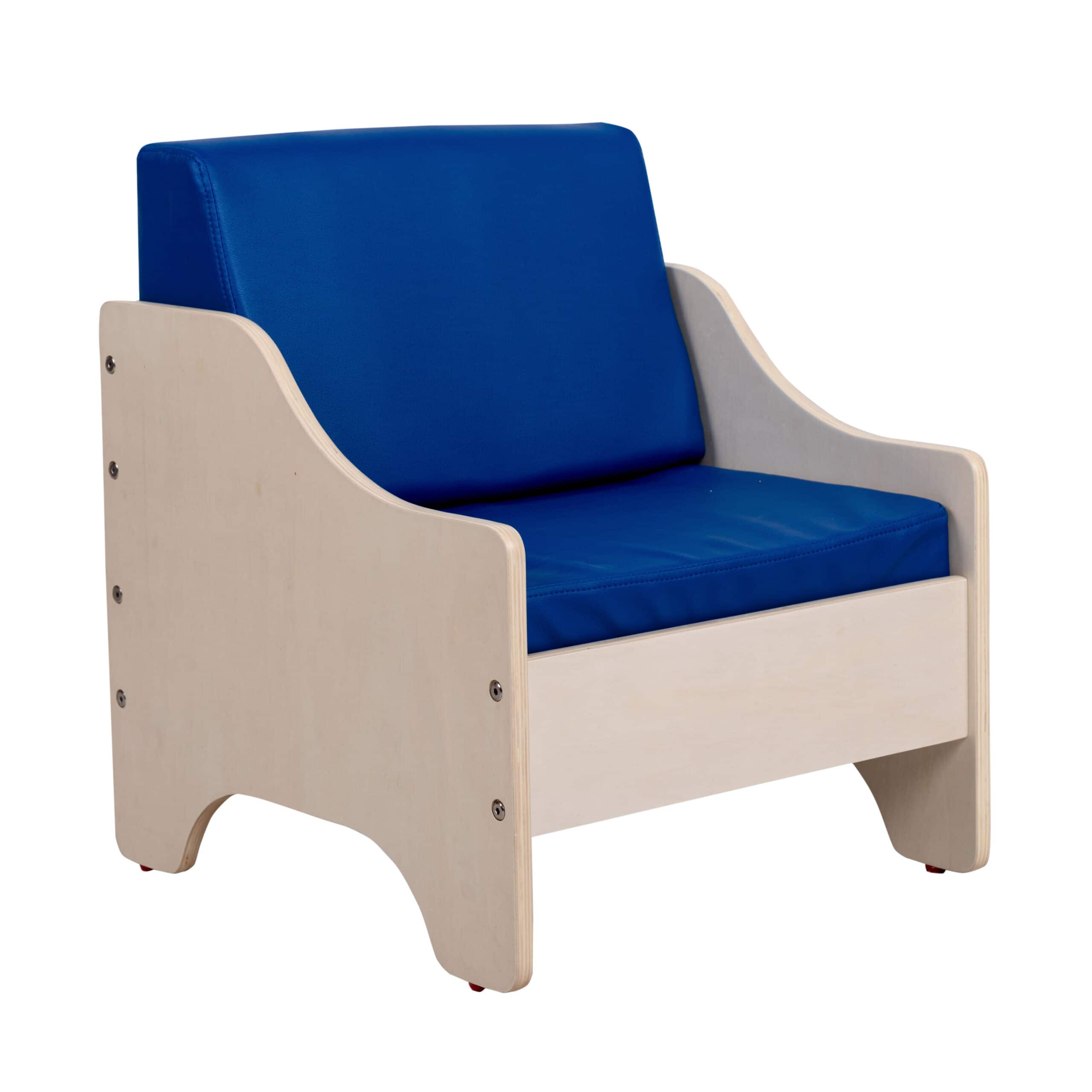 Children's Factory - Everyday Lounge Chair - Cushions - Assembled - Blue