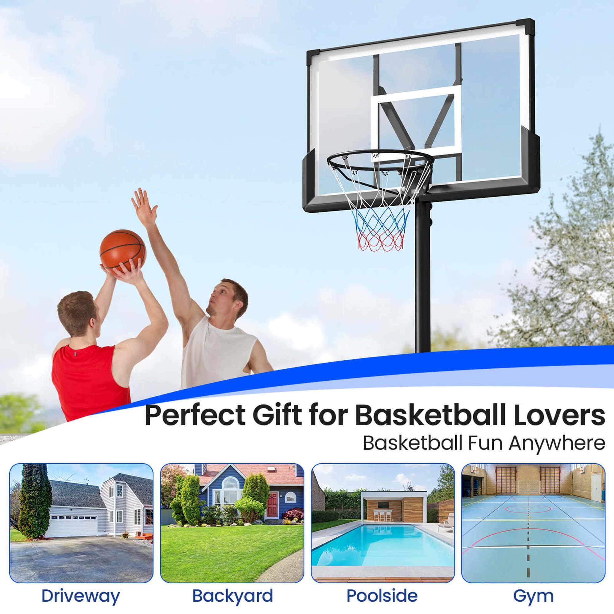 Perfect Gift for Basketball Lovers  
Basketball Fun Anywhere  

- Driveway  
- Backyard  
- Poolside  
- Gym