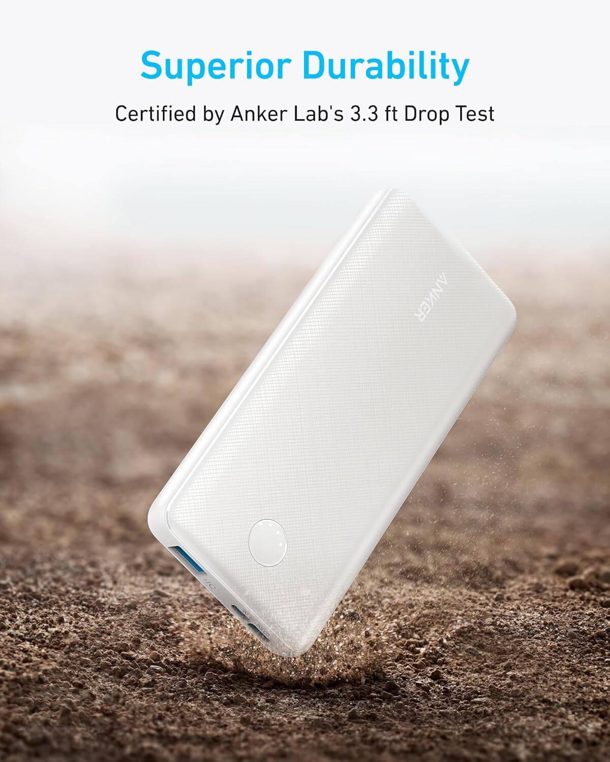 Superior Durability  
Certified by Anker Lab's 3.3 ft Drop Test