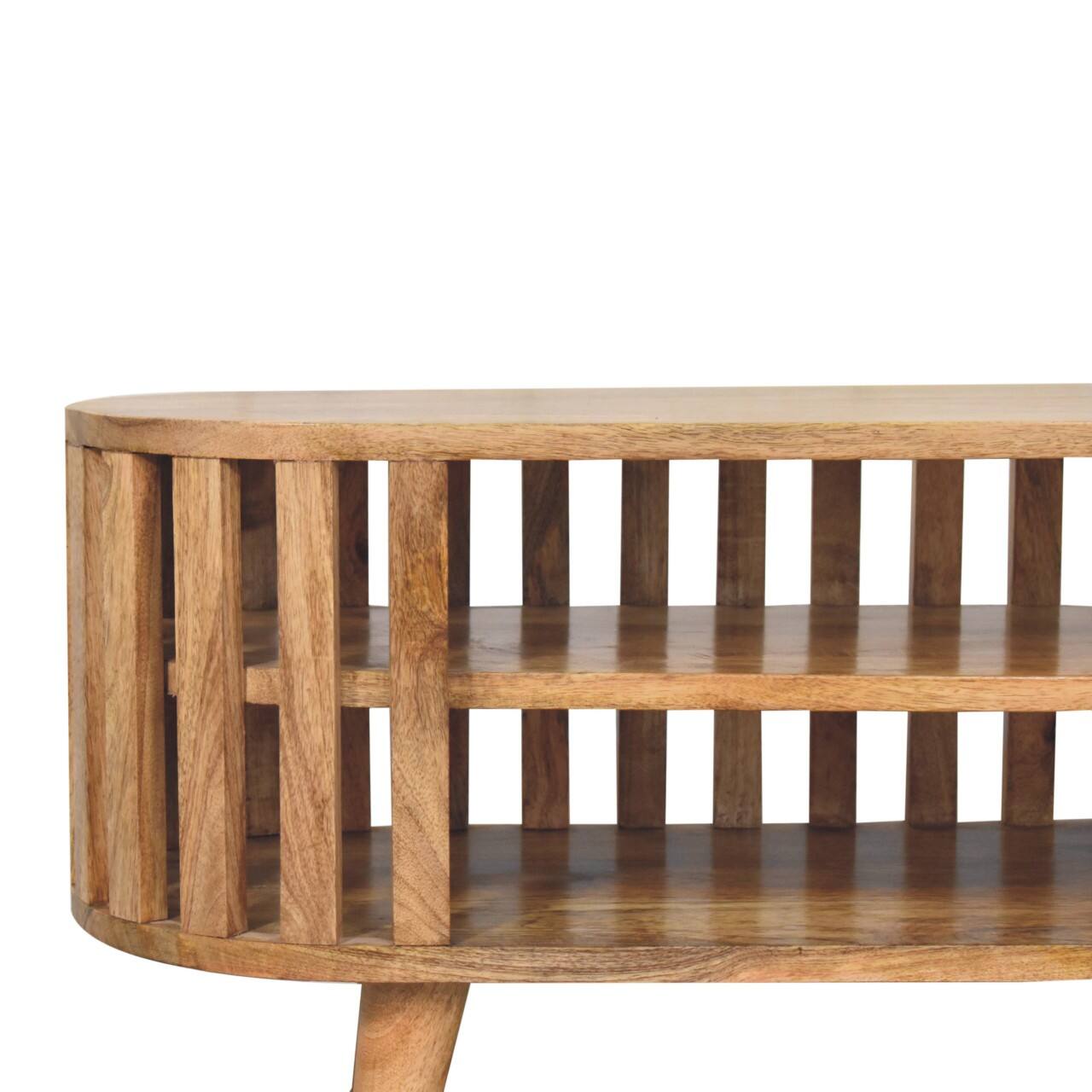 Alt View 1. Artisan Furniture - Artisan Furniture Solid Wood Mini Ariella Media Unit, 2 Shelves, Brown - Brown.