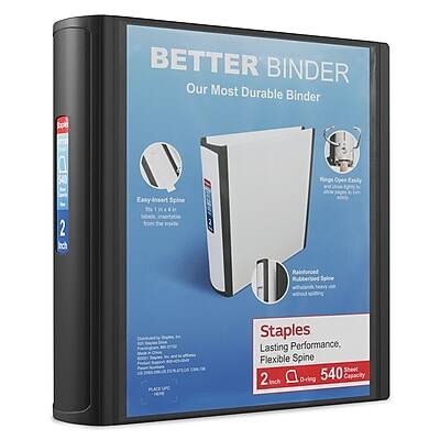 BETTER BINDER
Our Most Durable Binder
Easy-Insert Spine
2 Inch
Reinforced Spine
Staples
Lasting Performance, Flexible Spine
2 Inch
540 Sheet Capacity
Flexible Spine
No Spine Splitting
Easy-Insert Spine
Inserts the tabs