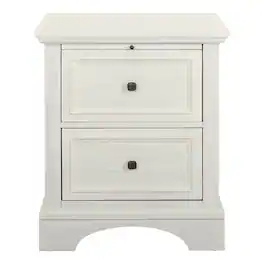 OSP Home Furnishings - Farmhouse Basics Nightstand - Rustic White