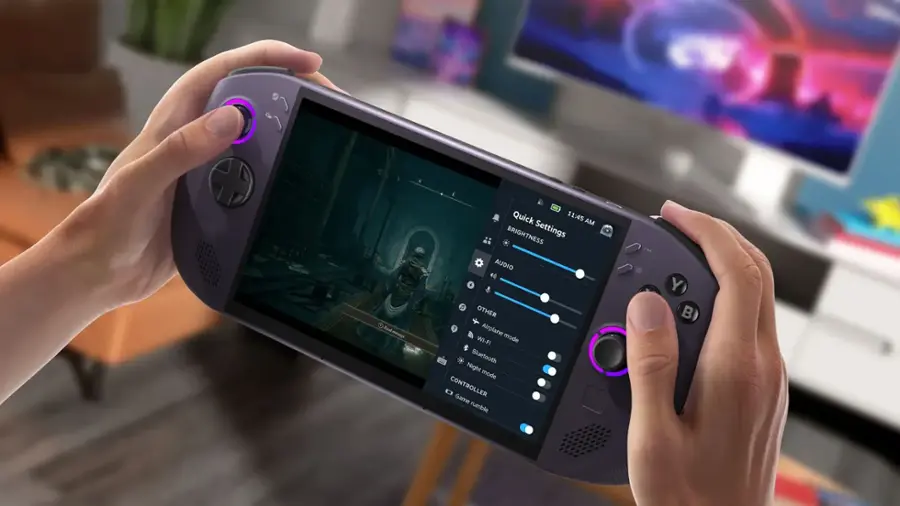 I O Banana Quick 11:45 AM Brightness Settings Audio 4 C Other 1 Airplane Wi-Fi mode Bluetooth Night mode Controller Game rumble Y B