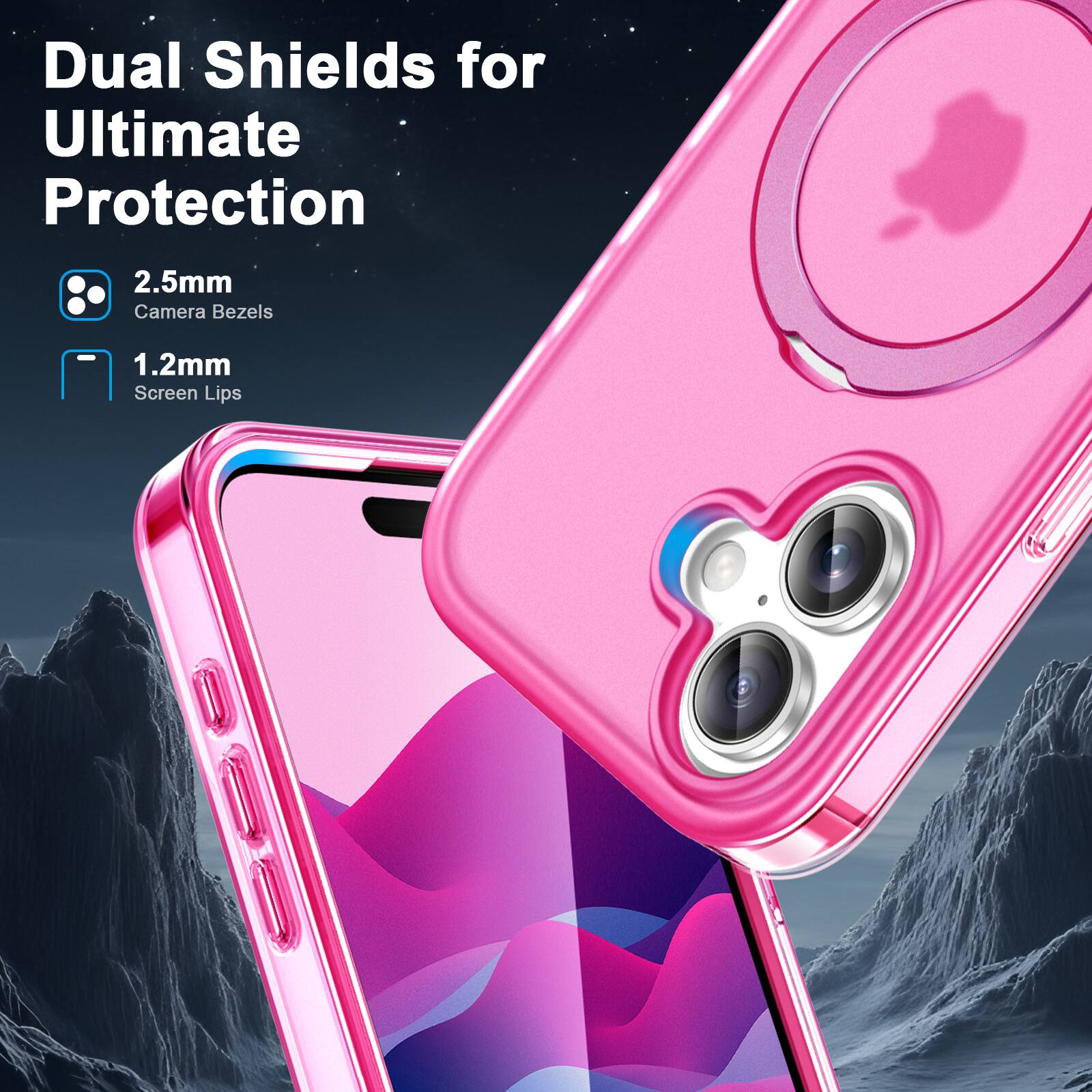 Dual Shields for Ultimate Protection

- 2.5mm Camera Bezels
- 1.2mm Screen Lips