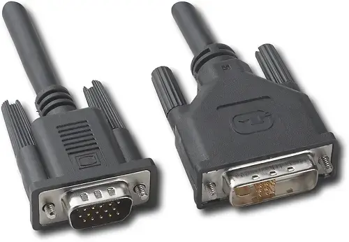 Front. Dynex™ - 6' DVI-to-VGA Cable - Black.