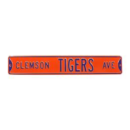 Authentic Street Signs - Clemson Tigers 6" x 36" College Ave Street Sign - Orange