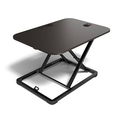 Front. Union & Scale - Union & Scale™ FlexFit™ 27"W Manual Rectangular Adjustable Desk Converter, Black (UN45516-CC) - Black.