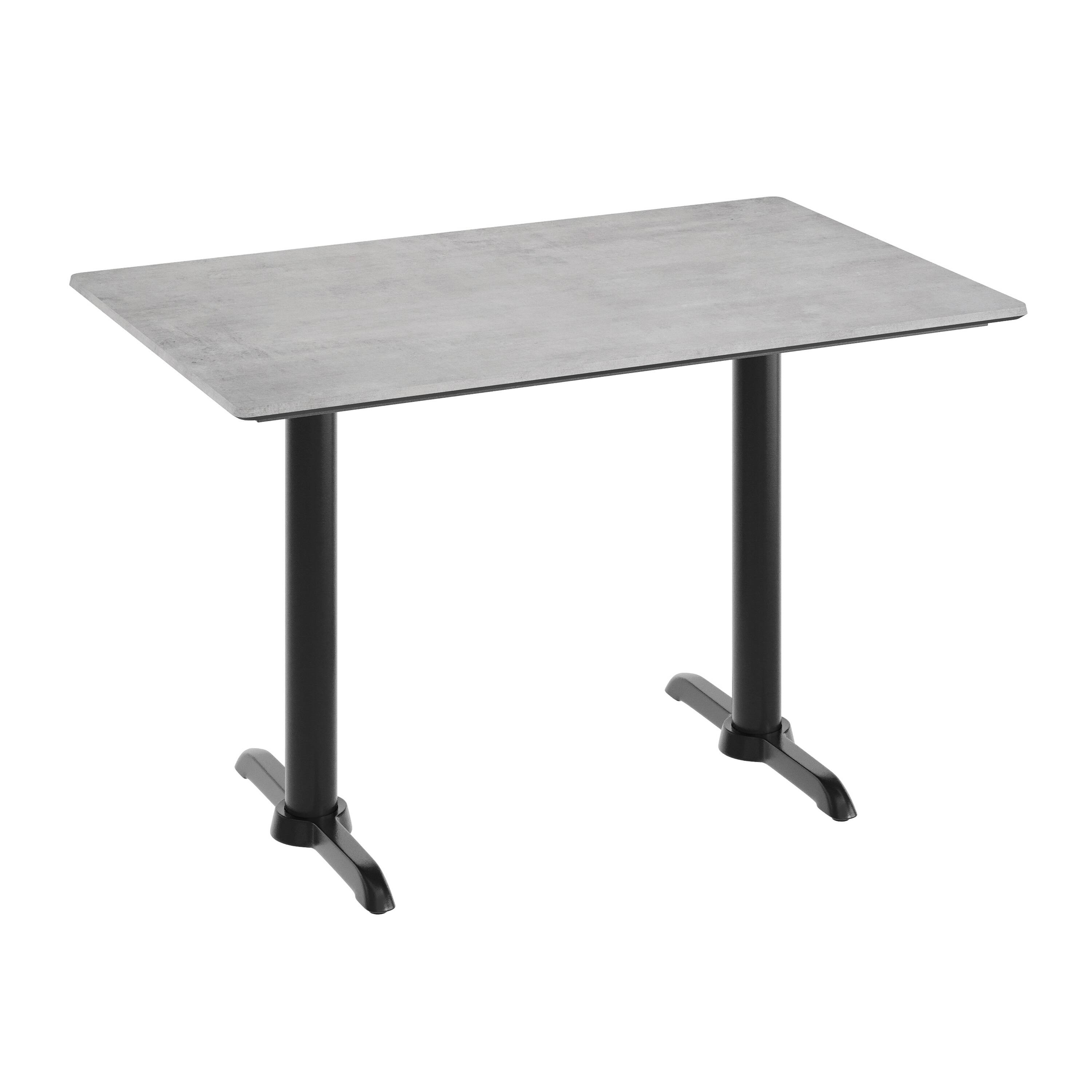 Gray Faux Concrete/Black Base