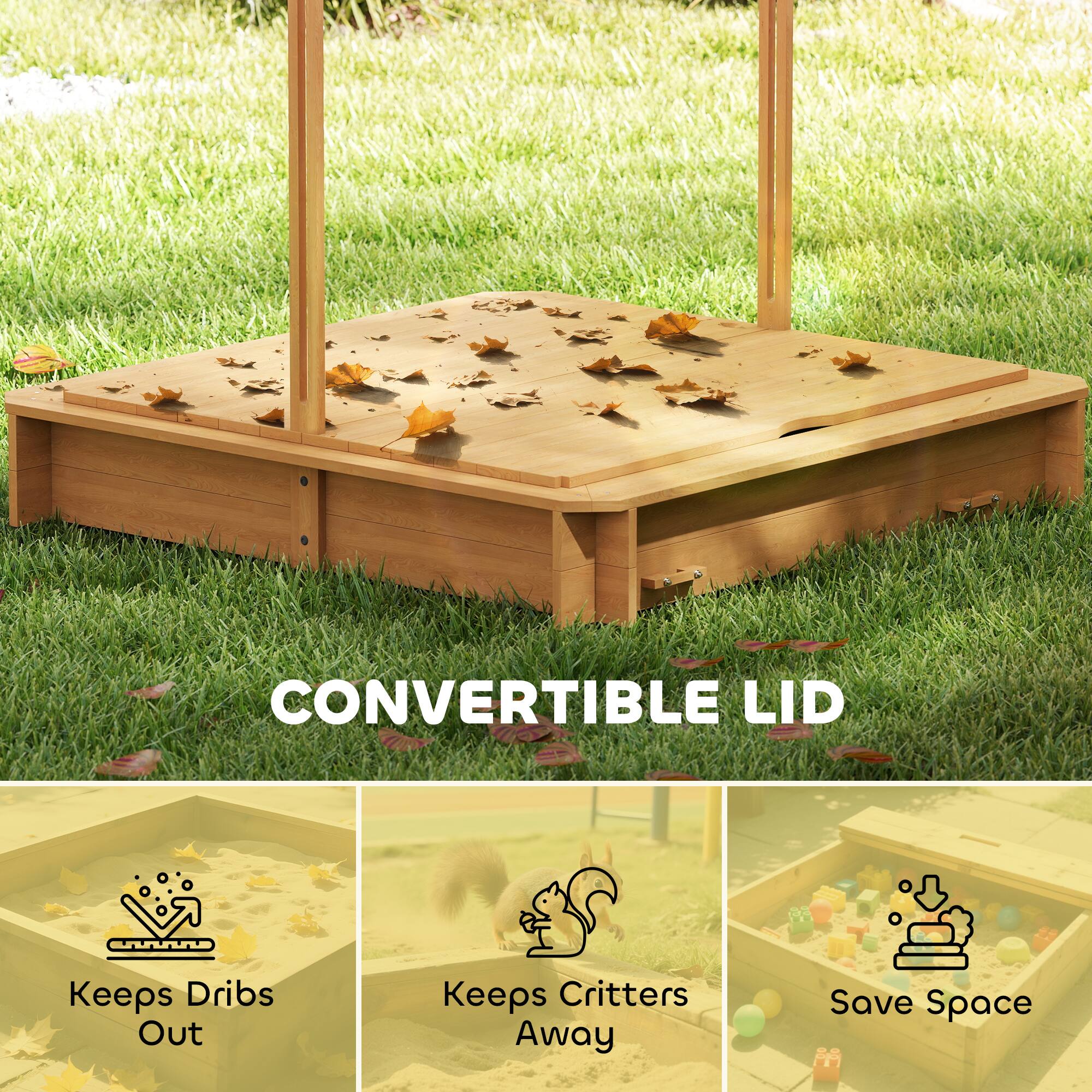 CONVERTIBLE LID

Keeps Drips Out  
Keeps Critters Away  
Save Space