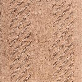Knightsbridge - Diagonal Racetrack 100% Cotton Reversible Bath Rug - Natural