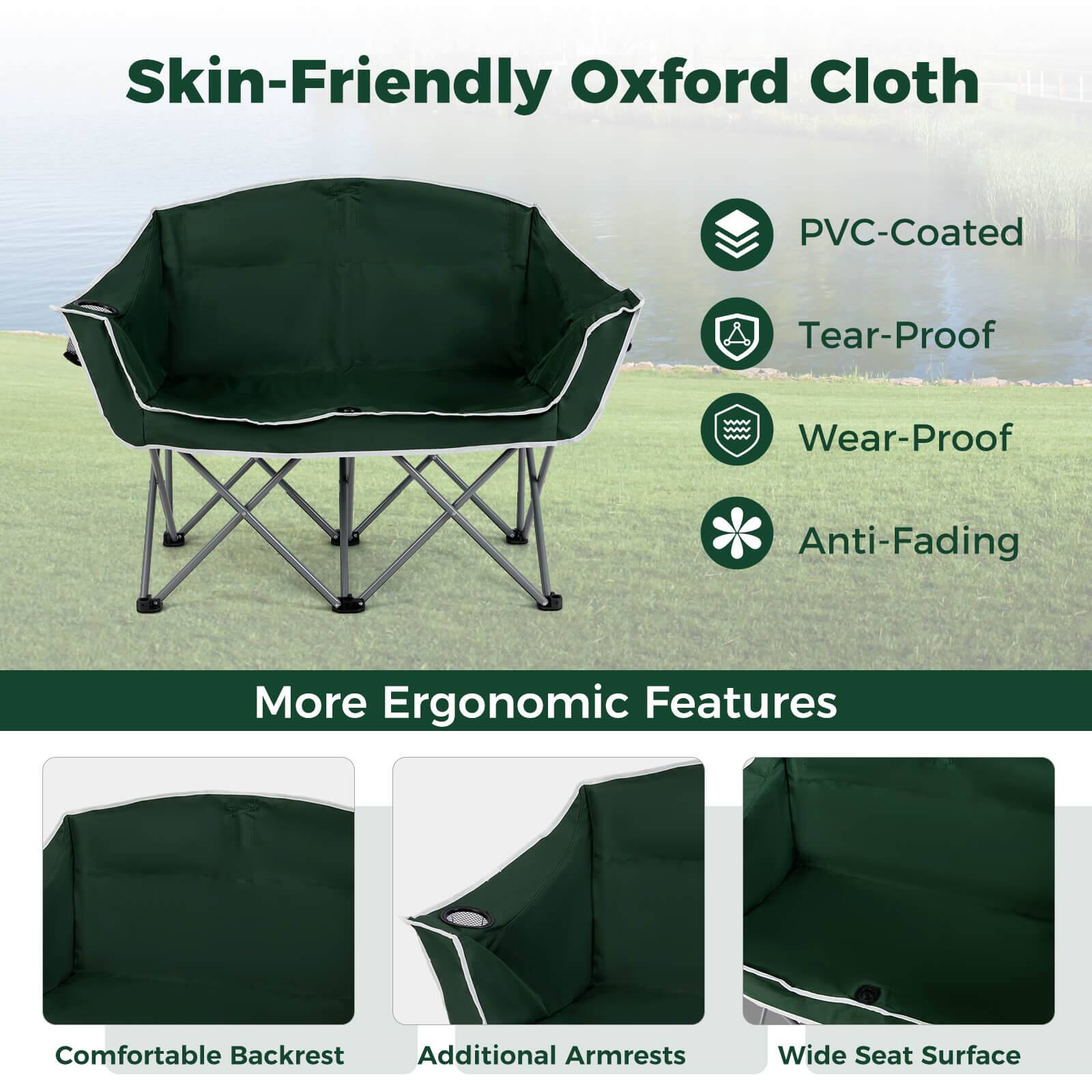Skin-Friendly Oxford Cloth

- PVC-Coated
- Tear-Proof
- Wear-Proof
- Anti-Fading

More Ergonomic Features

- Comfortable Backrest
- Additional Armrests
- Wide Seat Surface