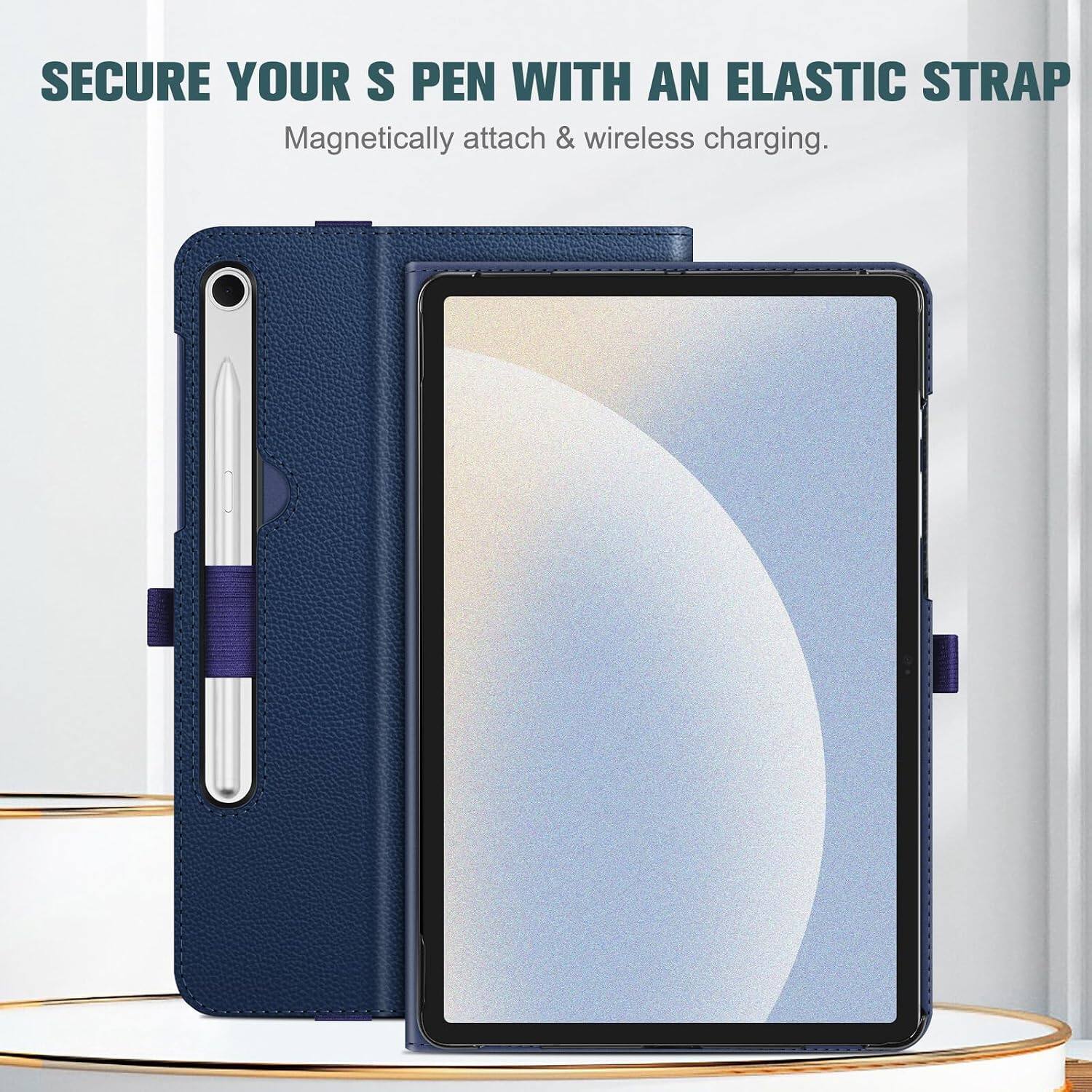 SECURE YOUR S PEN WITH AN ELASTIC STRAP  
Magnetically attach & wireless charging.