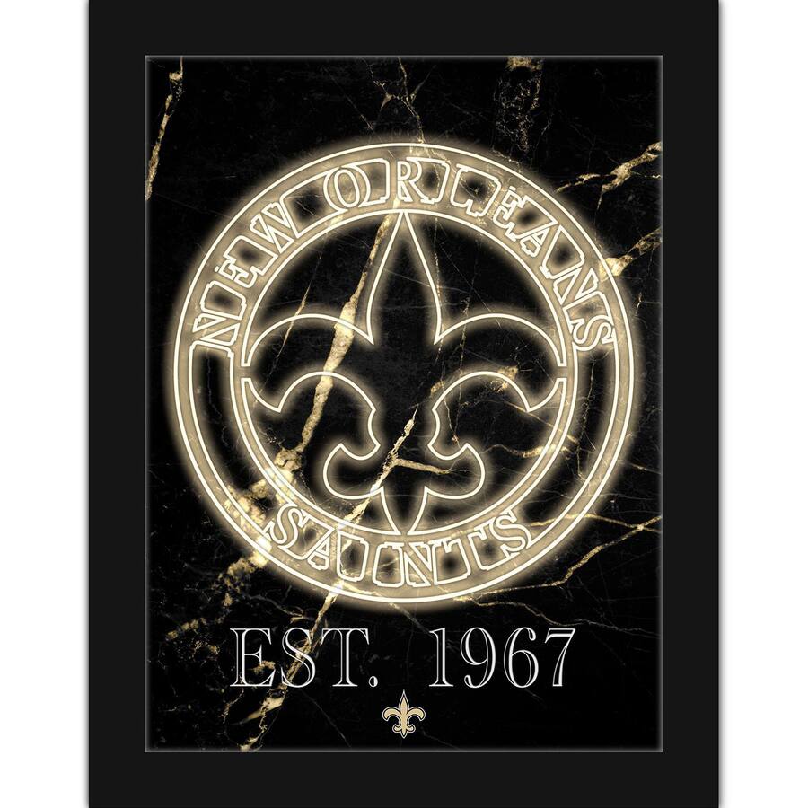 Fan Creations New Orleans Saints 12'' x 16'' Framed Circle Logo Print ...