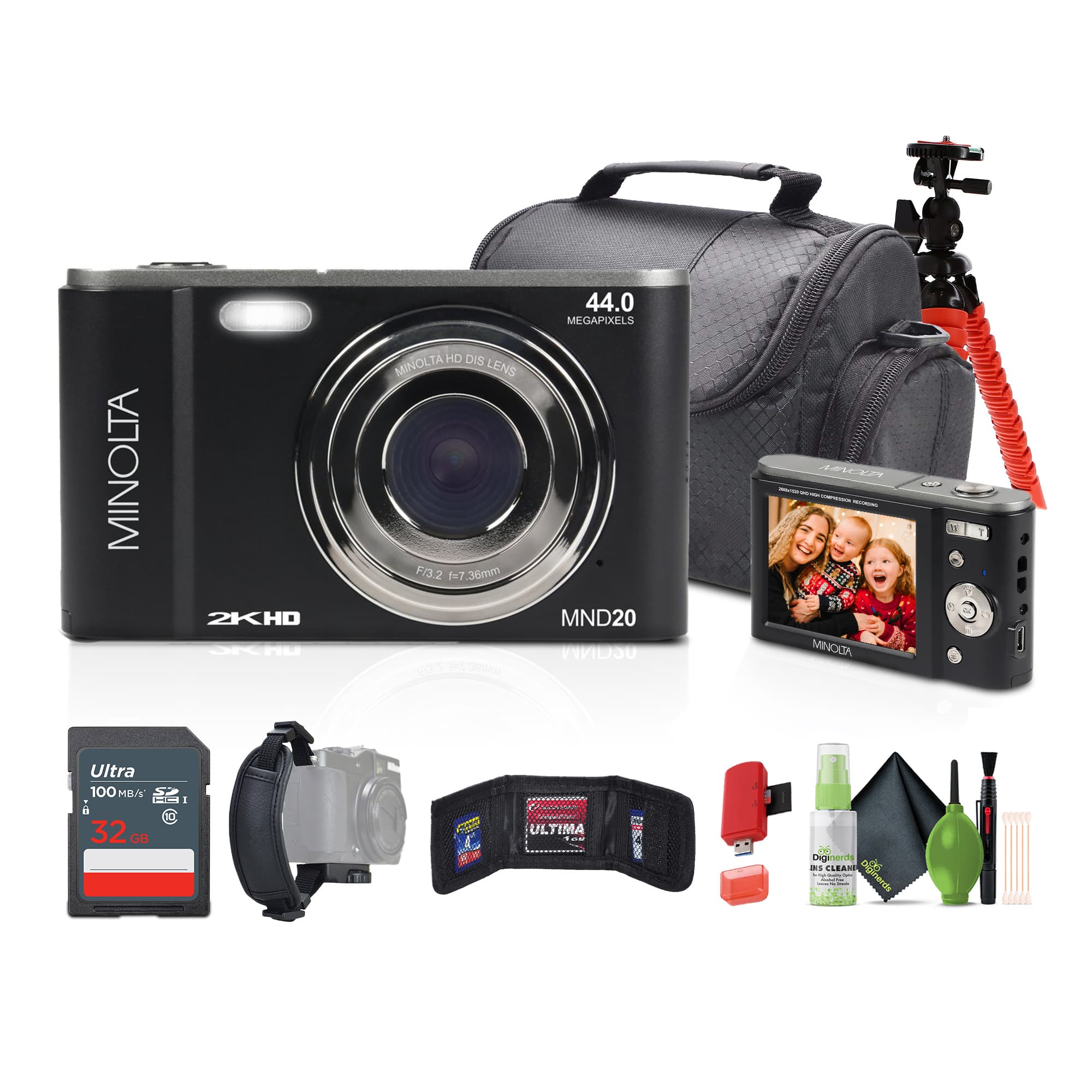 Minolta MND20 44 MP / 2.7K Ultra HD Digital Camera Magenta