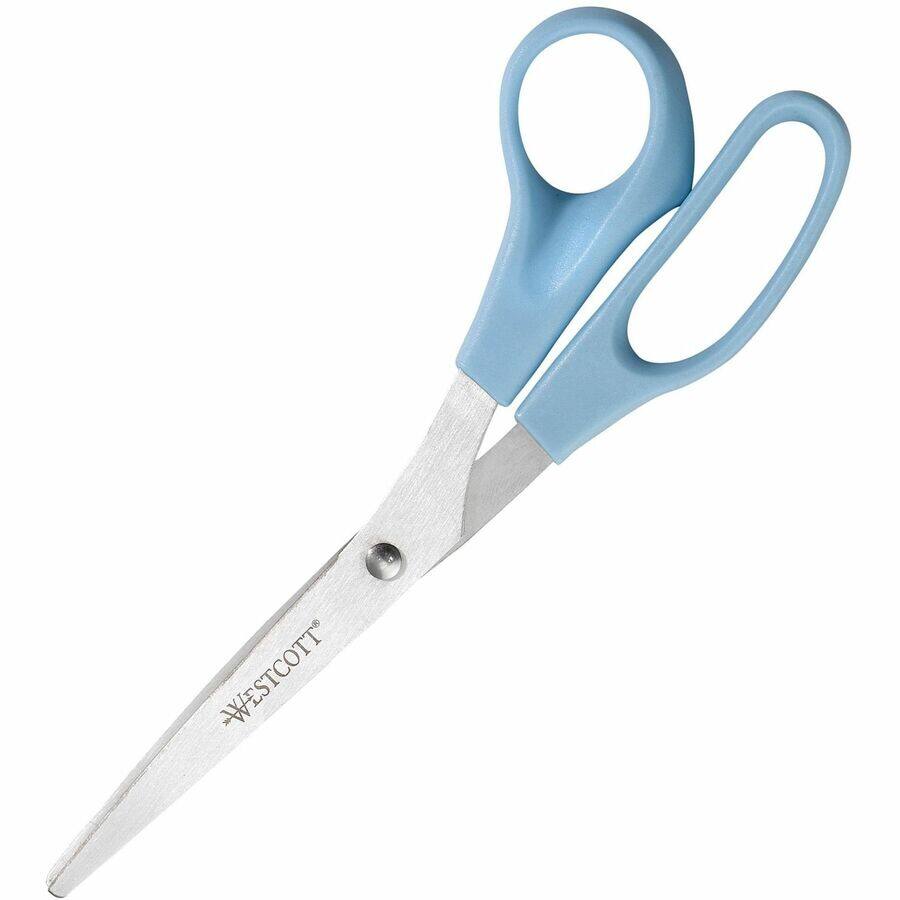 Left. Westcott - Westcott 8" All Purpose Straight Scissors Straight Stainless Steel Assorted 3 / Pack - Assorted.