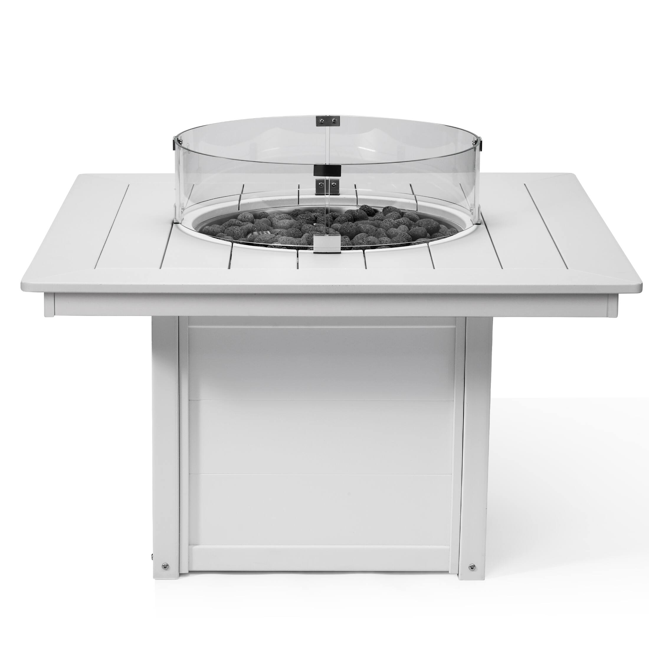 Alt View 1. WestinTrends - WestinTrends Helios 42" Modern Outdoor Patio Propane Square Fire Pit Table.