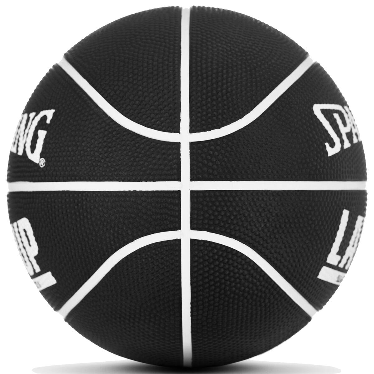 Alt View 2. Spalding - Spalding 22" Lay-Up Mini Rubber Outdoor Basketball - Black/White - Black/White.