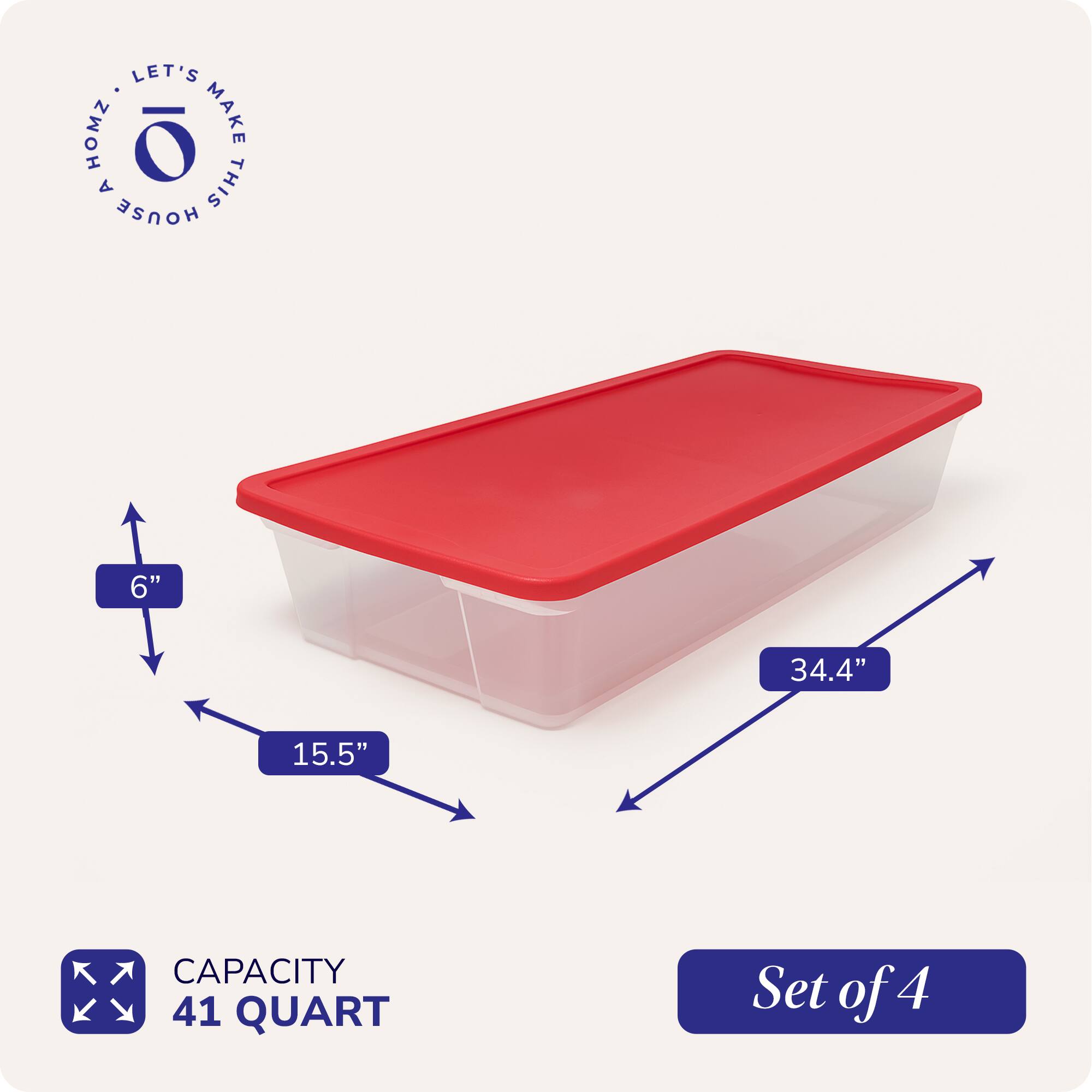 LET'S MAKE THIS HOUSE AMAZING

6" 34.4" 15.5" CAPACITY 41 QUART Set of 4