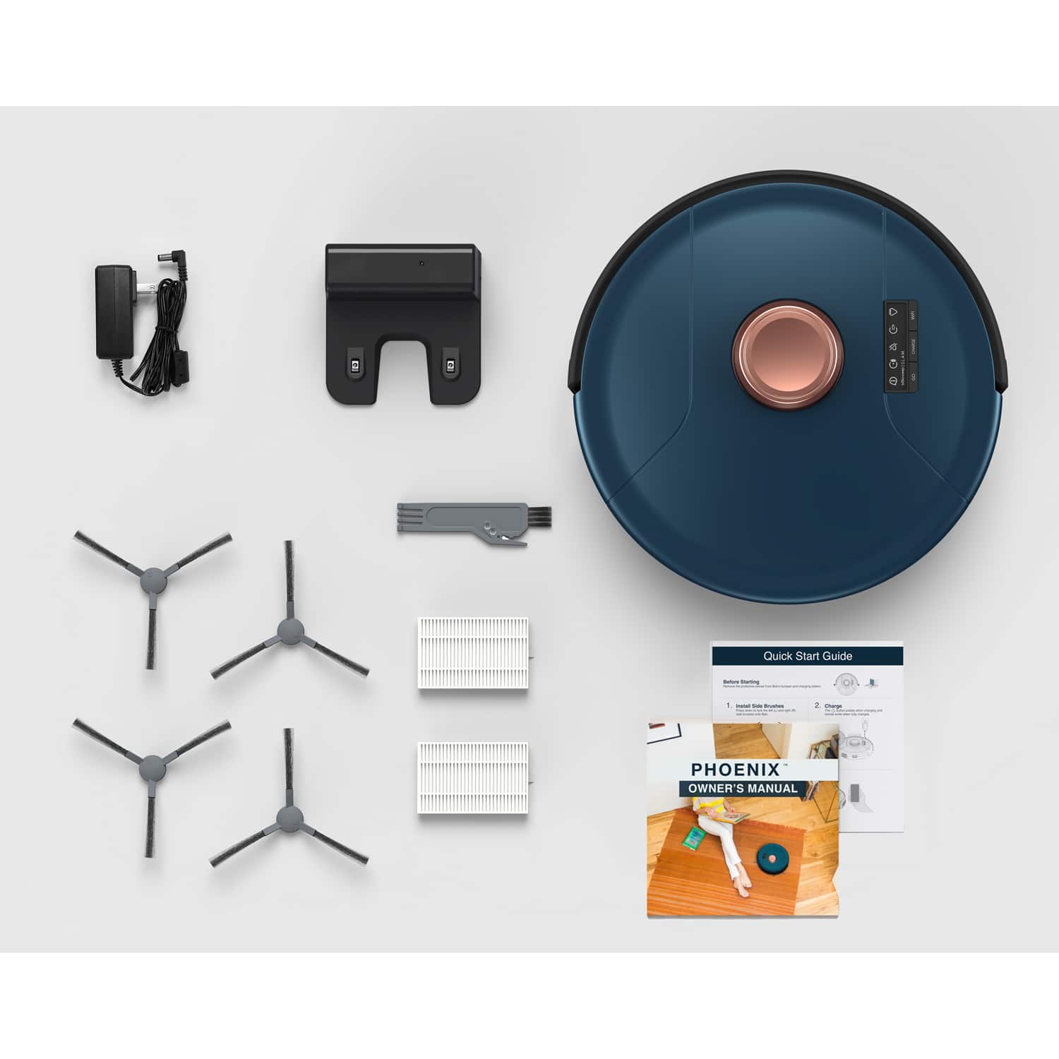 Alt View 15. bObsweep - PetHair SLAM Wi-Fi Connected Robot Vacuum Cleaner, Phoenix - Midnight.