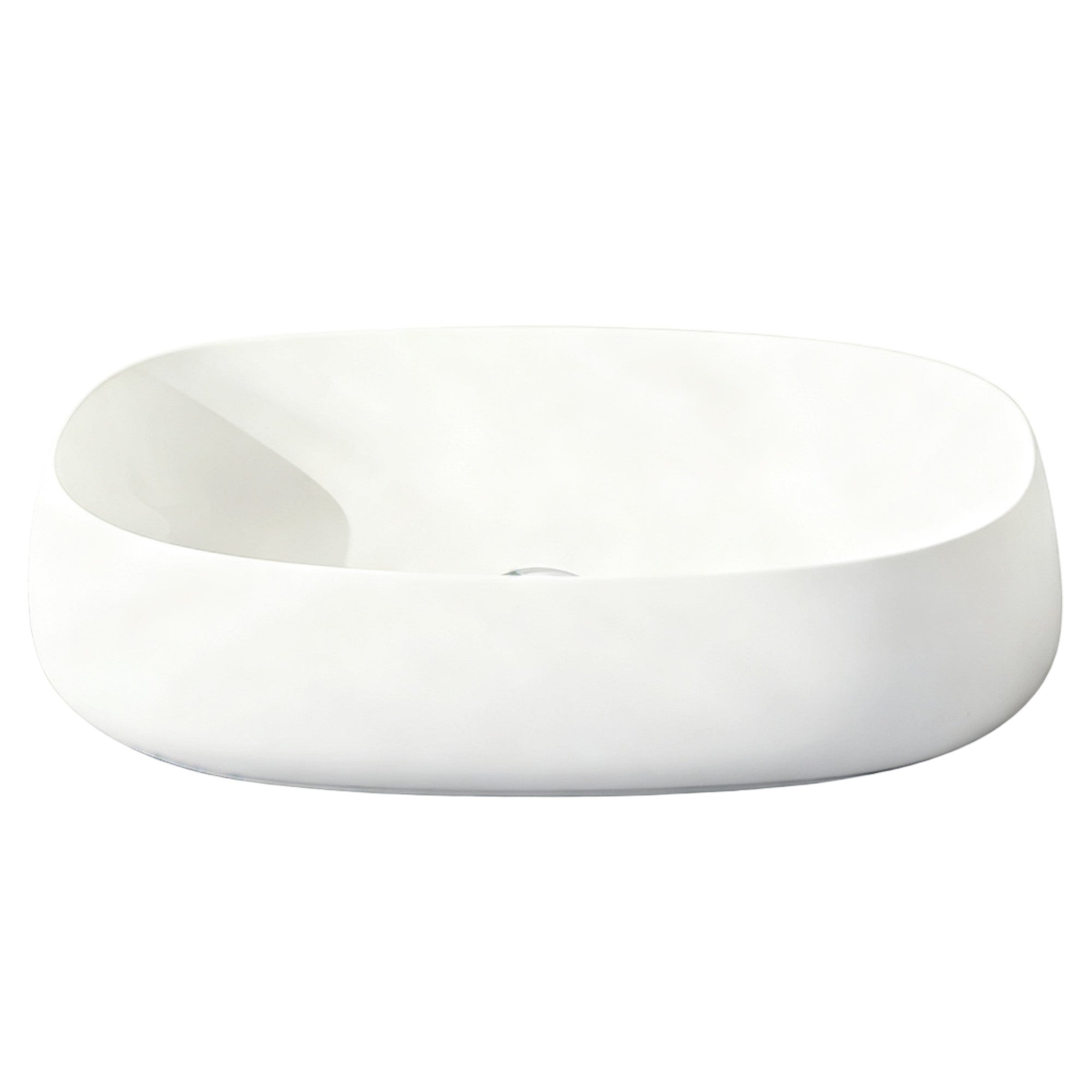 Alt View 1. Boyel Living - Elegant 23 inch Oval Vanity Sink Solid Surface Countertop Bathroom Basin in White - White.