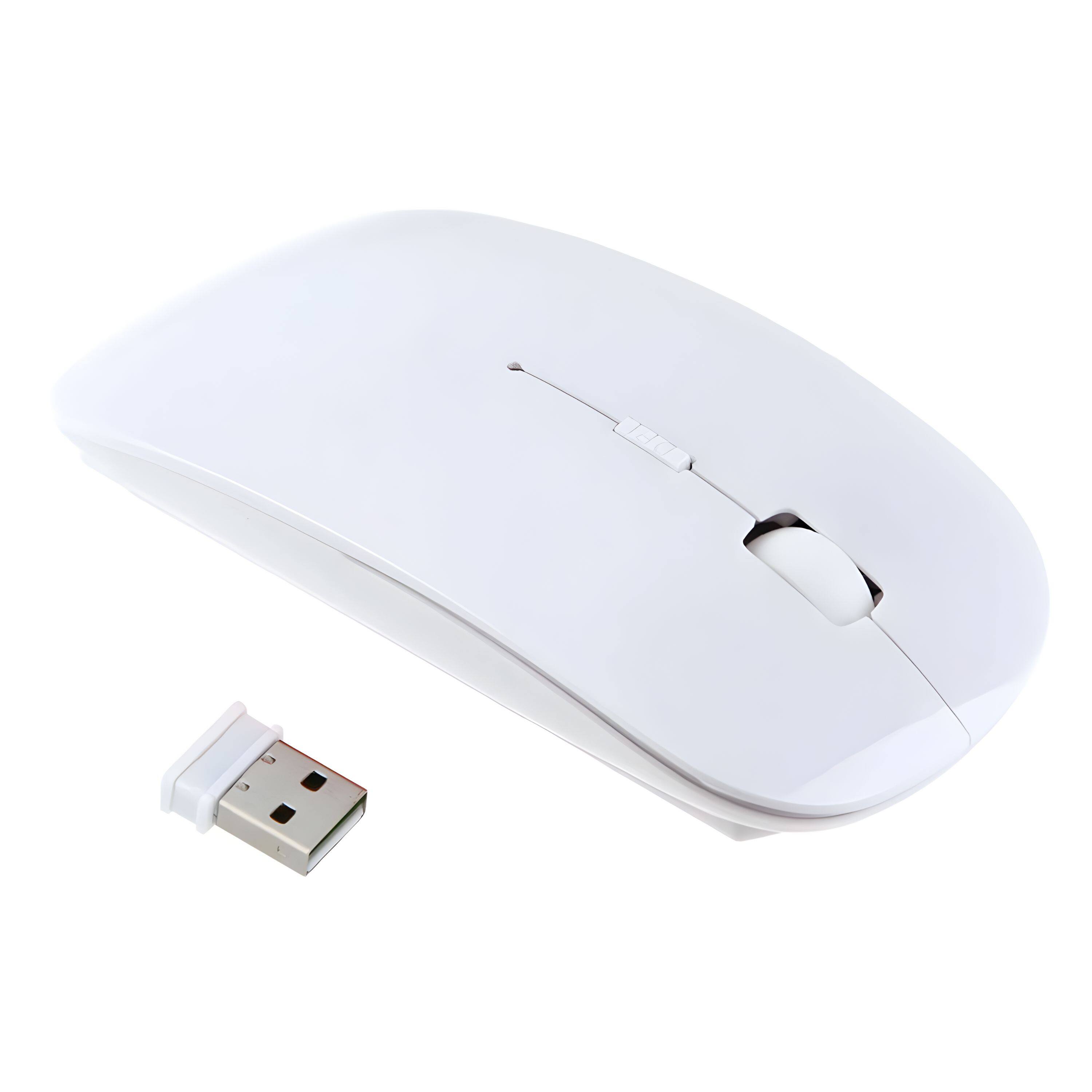 Front. Kitcheniva - 2.4GHz USB Wireless Optical Mouse For Apple - White.