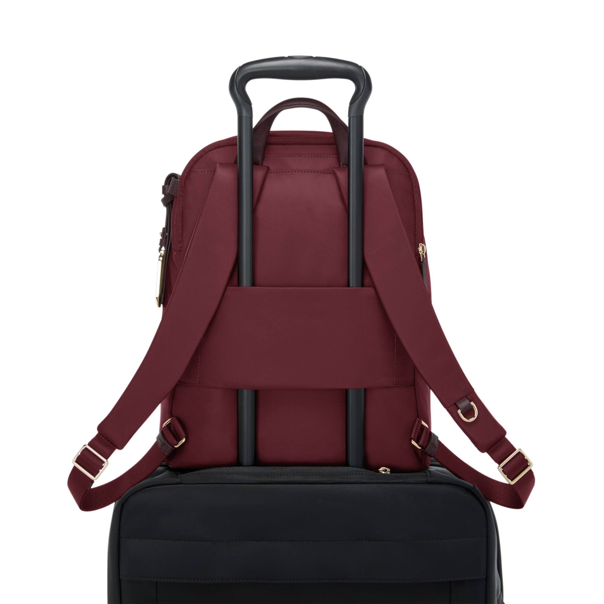 Back. TUMI - Voyageur Halsey Backpack - Wine.