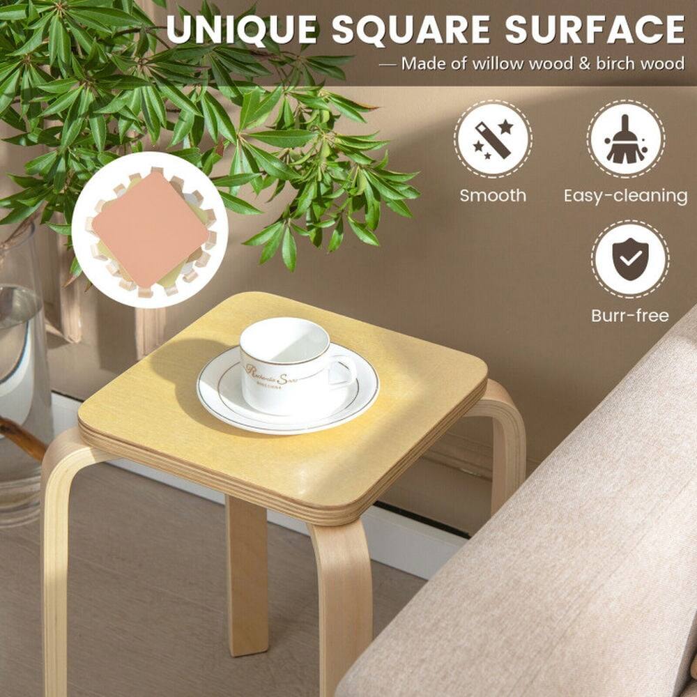 UNIQUE SQUARE SURFACE  
Made of willow wood & birch wood  

Smooth  
Easy-cleaning  
Burr-free