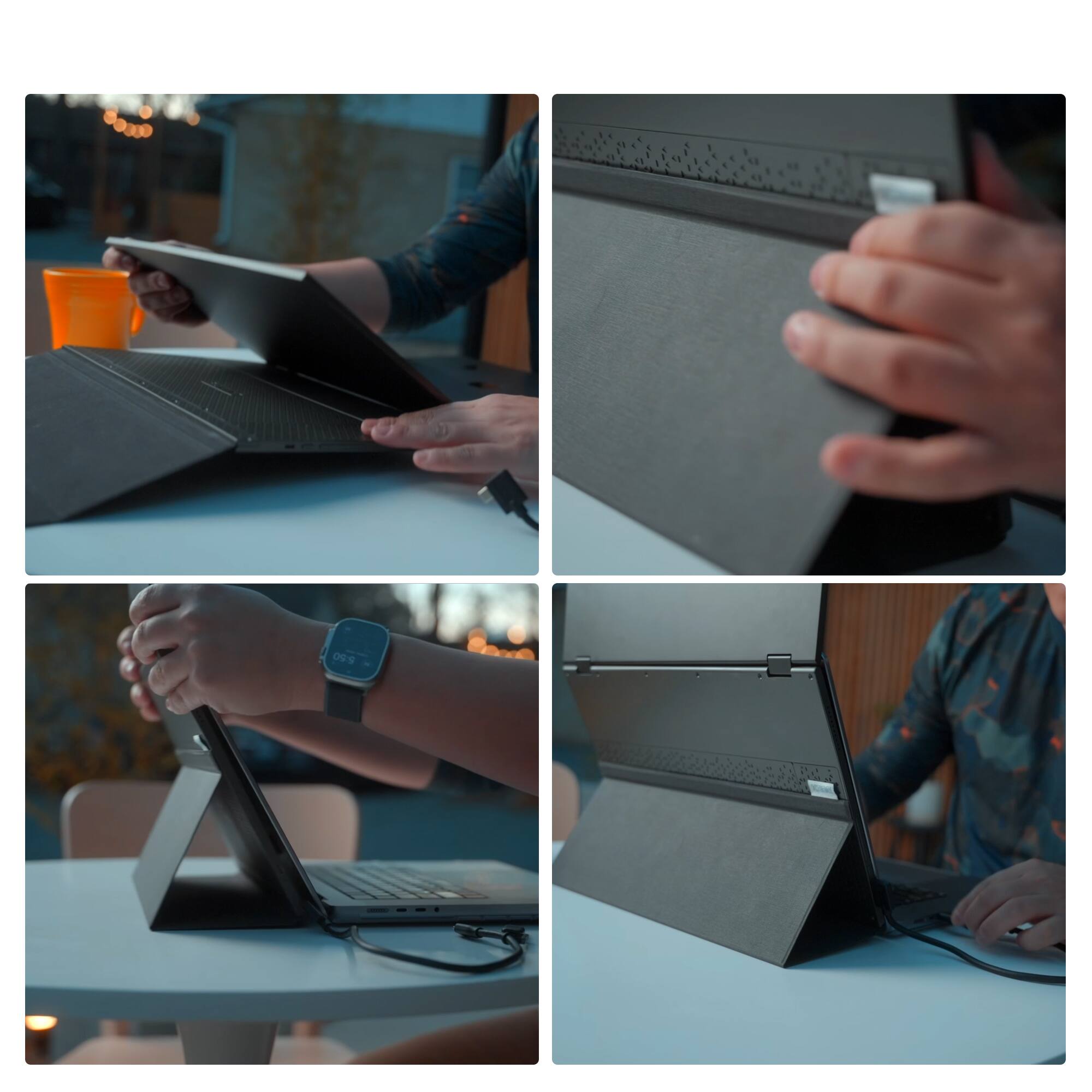 Alt View 4. Mobile Pixels - Mobile Pixels Duex Float 2 Pro 16" Portable Monitor (Mini HDMI, USB) - Black.