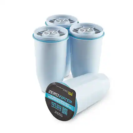 Angle. ZeroWater - 5-stage water filter replacement - 4 pack - White.