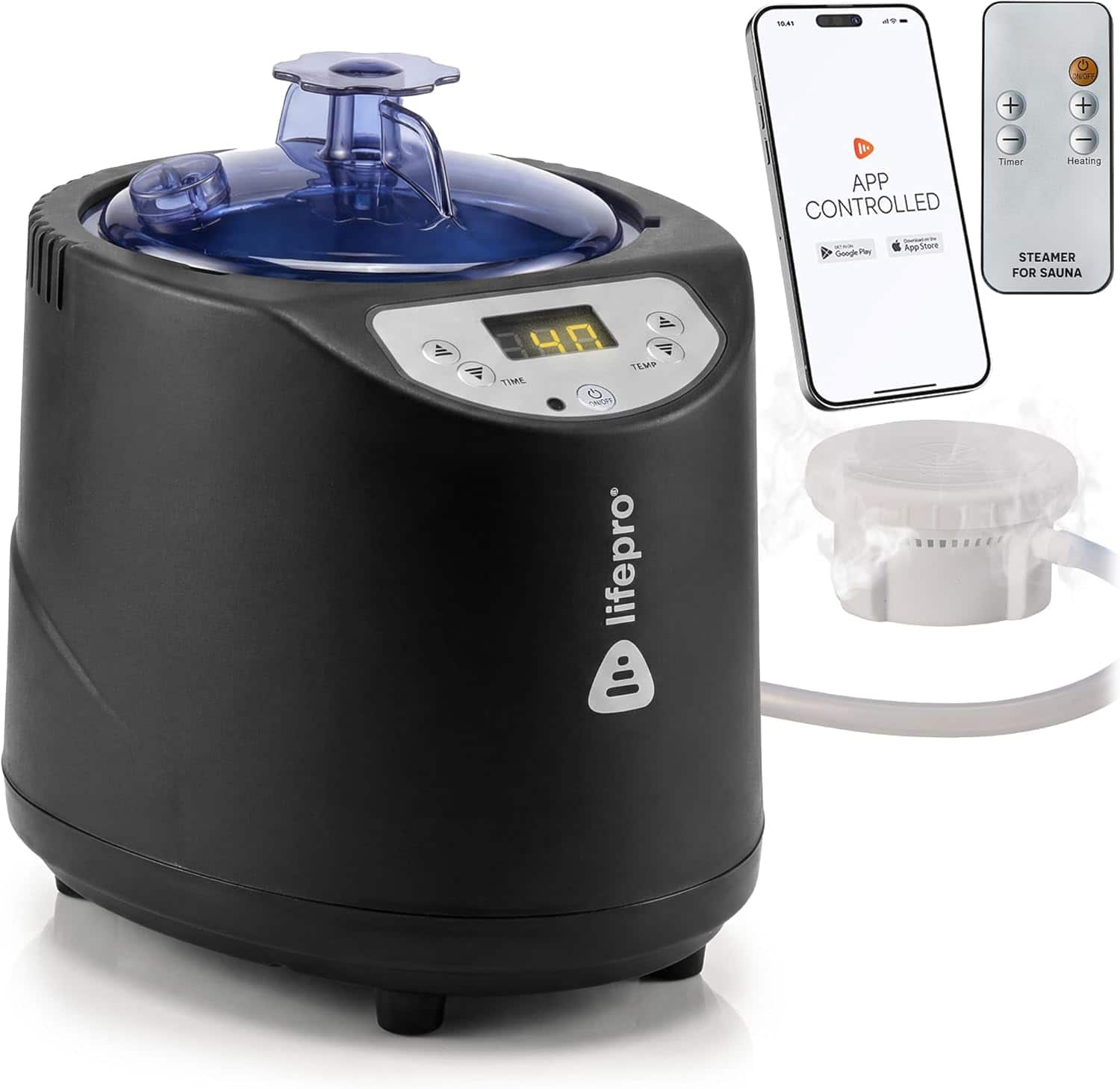 LifePro - 2.6L Portable Sauna Steamer 1200W App Controlled Steam Generator for Sauna Tent - Black price history on PriceWatchPro