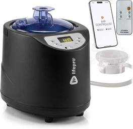 LifePro - 2.6L Portable Sauna Steamer 1200W App Controlled Steam Generator for Sauna Tent - Black