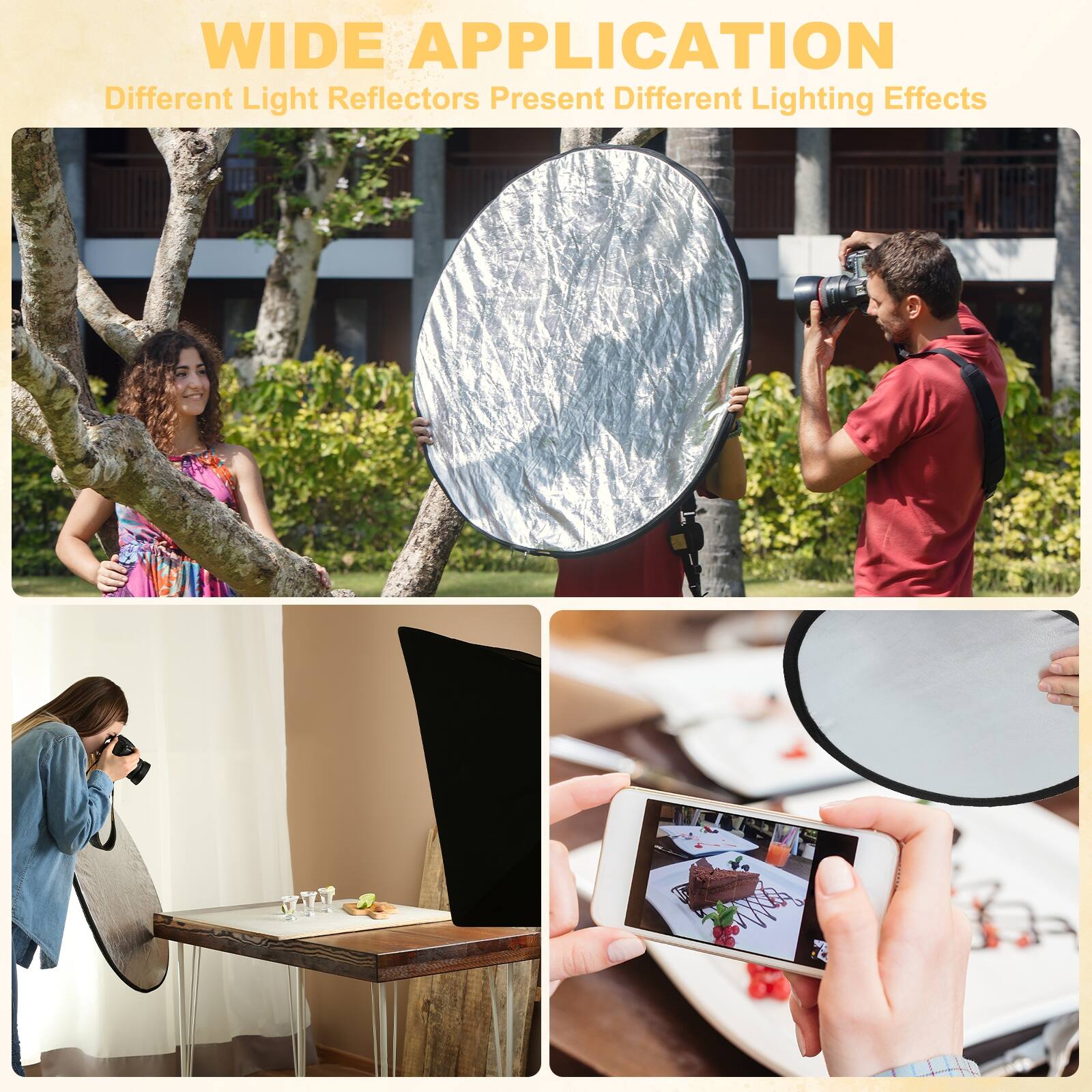 WIDE APPLICATION  
Different Light Reflectors Present Different Lighting Effects