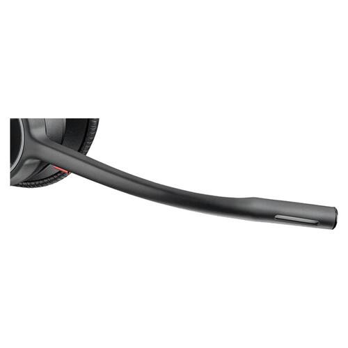 Back. HP - Poly Voyager 4310 UC Wireless Headset + Charge Stand Single-Ear Headset w/Mic - Connect to PC/Mac via USB-A Bluetooth - Black.