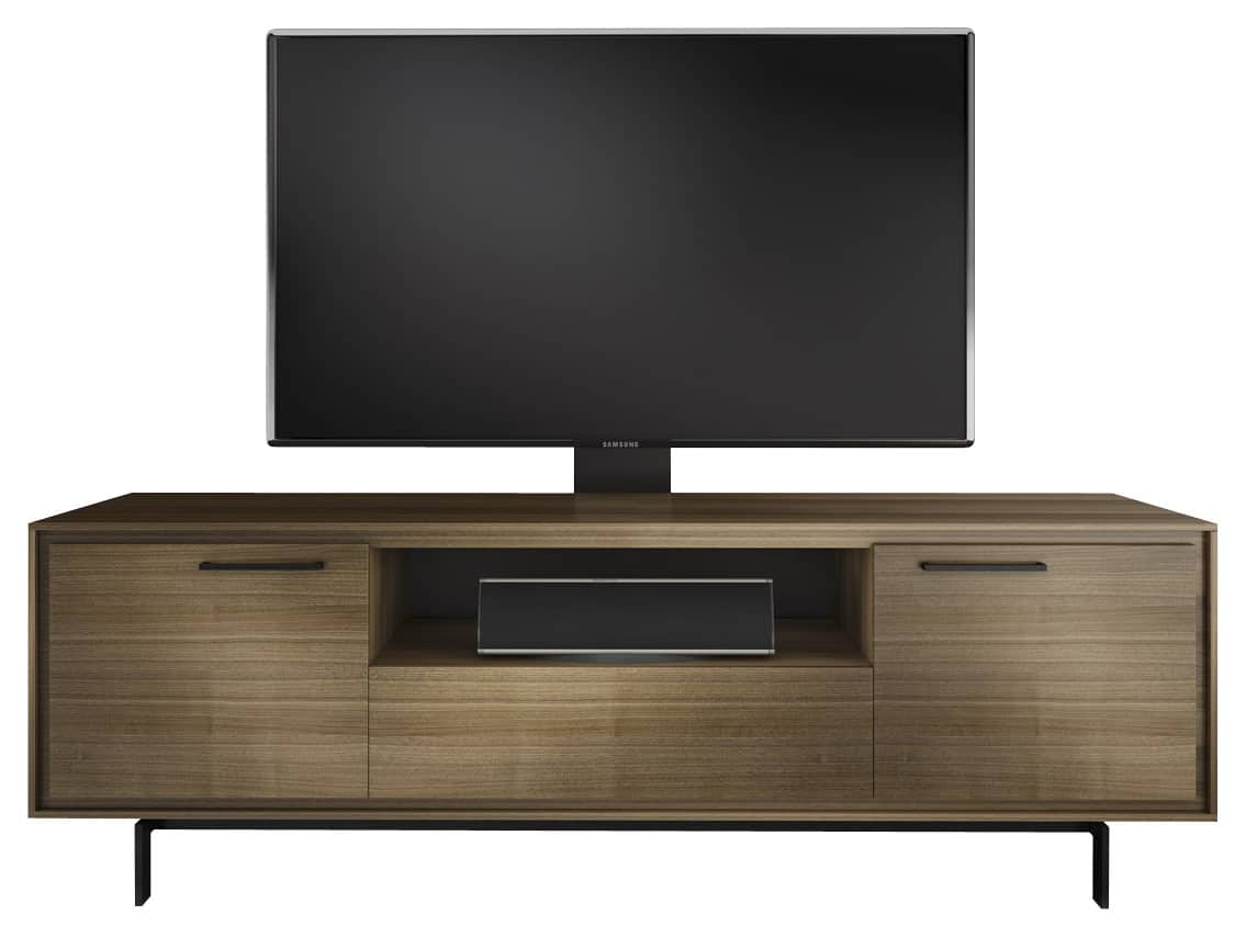 BDI - Signal A/V Cabinet for Most Flat-Panel TVs up to 85" - Walnut - Larger Front