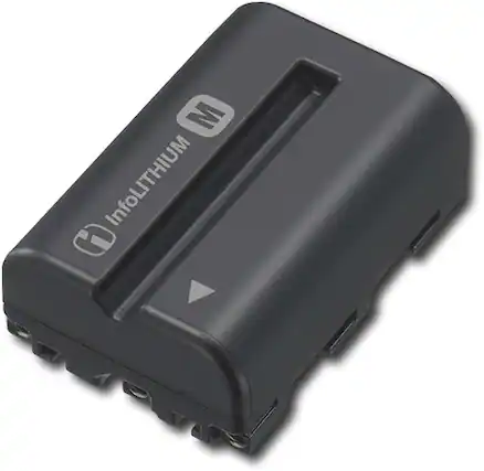 Front. Sony - InfoLithium Rechargeable Lithium-Ion Battery Pack - Black.