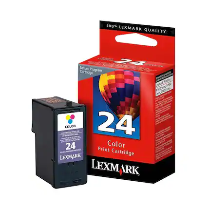 Front. Lexmark - 24 Standard Capacity - Multicolor Ink Cartridge - Multicolor.