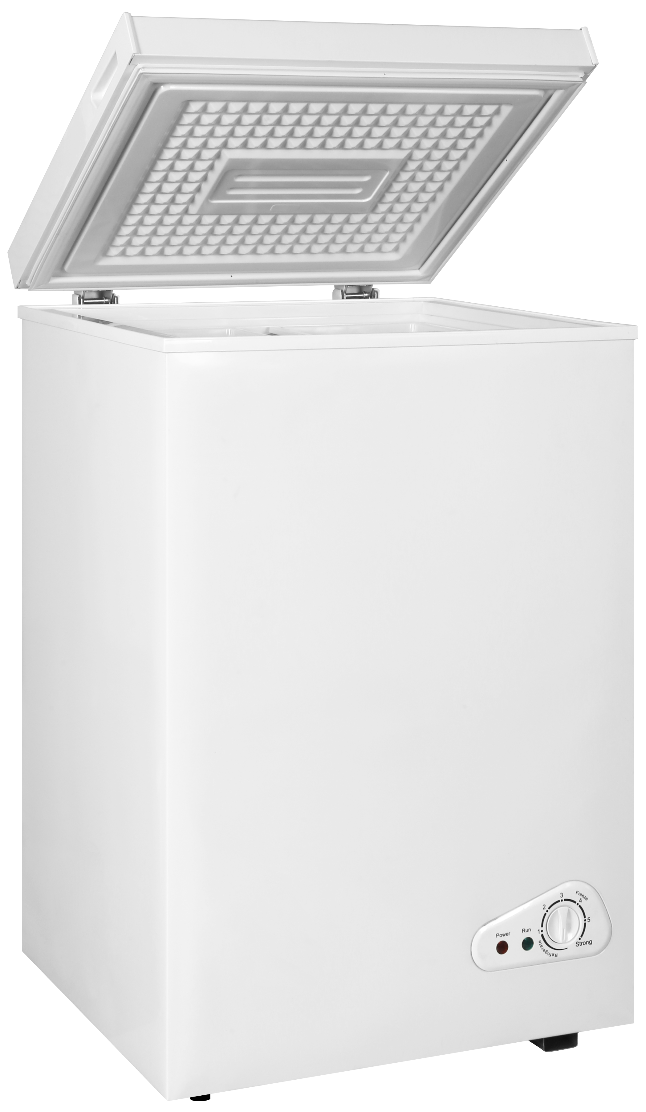 Loheer - 3.5 Cu. Ft. Compact Chest Freezer with Adjustable Temperature and 2 Removable Baskets - White