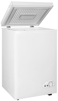 Loheer - 3.5 Cu. Ft. Compact Chest Freezer with Adjustable Temperature and 2 Removable Baskets - White