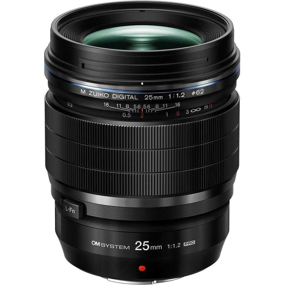 M. ZUIKO DIGITAL 25mm 1:1.2 62 16 11 8 5.6 5.6 8 11 16 m It 0.5 2 1 L-Fn OM SYSTEM 25mm PRO