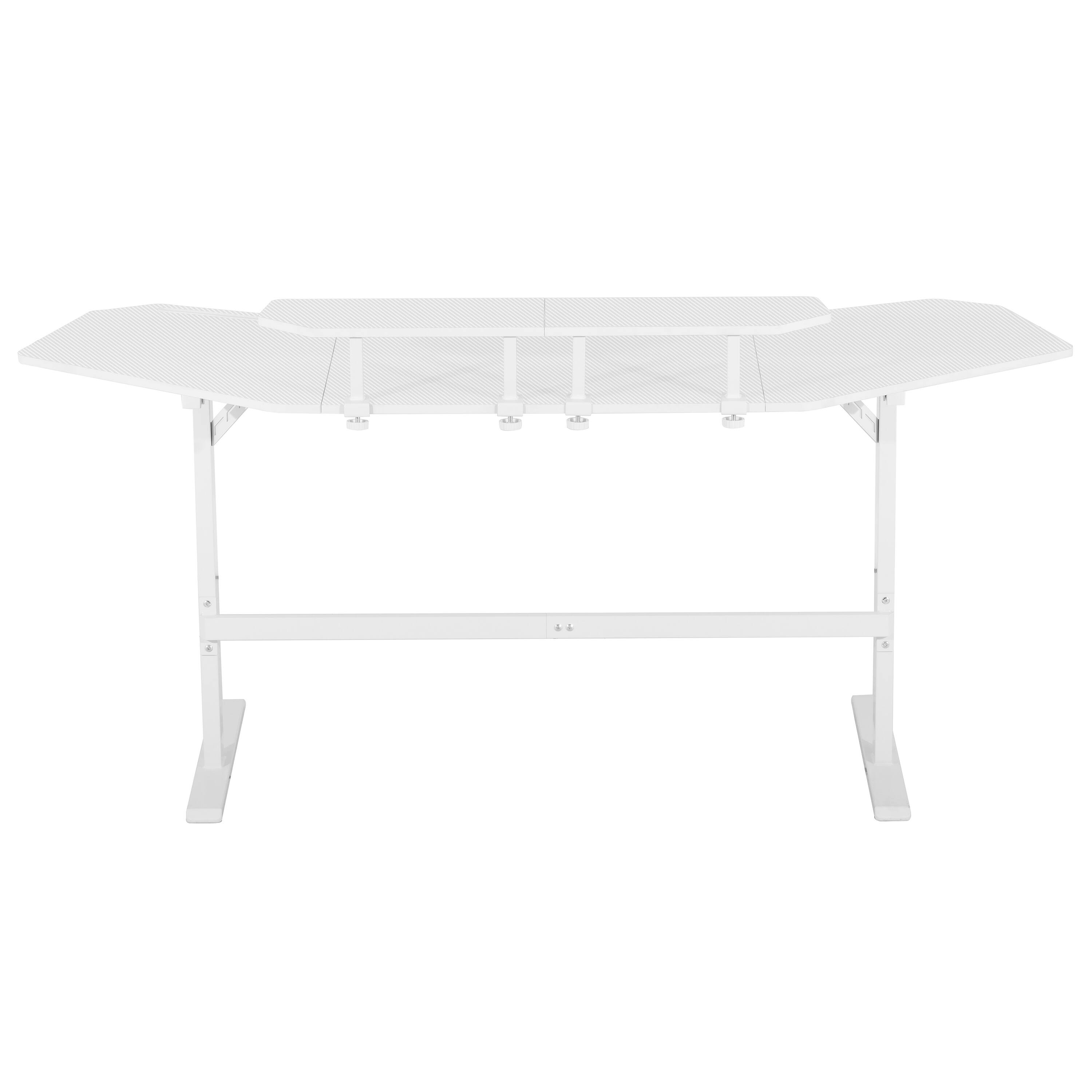 Back. Techni Sport - Techni Sport Defender Gaming Desk with Shelves & Accessory Holder - 70.5"W - White - White.